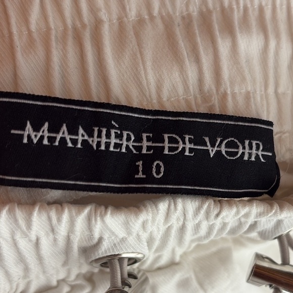 Maniere De Voir Cargo Pants With Bungee Cord White - Picture 10 of 11